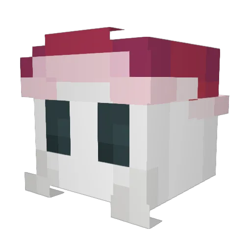 Senetinal Minecraft avatar head, 3D render