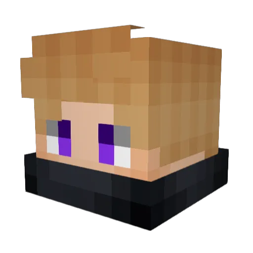Senfesse Minecraft avatar head, 3D render