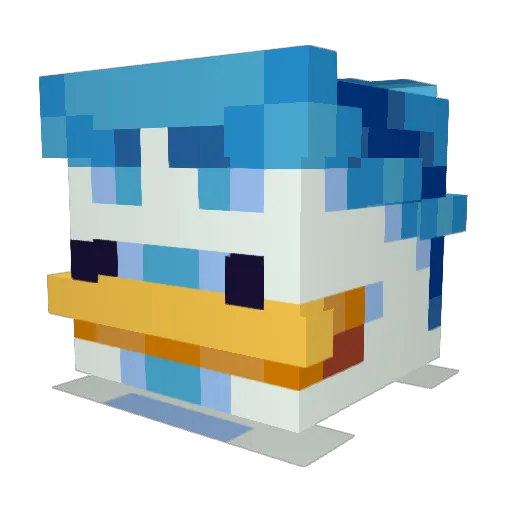 SenhorPato116 Minecraft avatar head, 3D render
