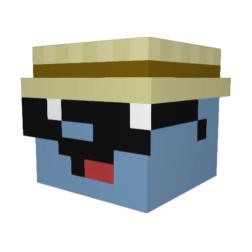 SenhorV Minecraft avatar head, 3D render
