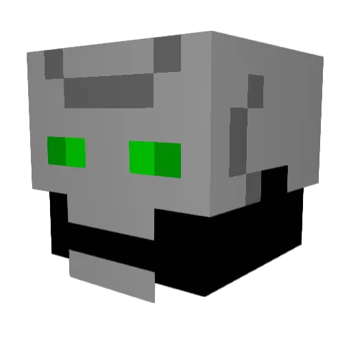 SenileNecron Minecraft avatar head, 3D render
