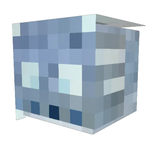 Senilex Minecraft avatar head, 3D render