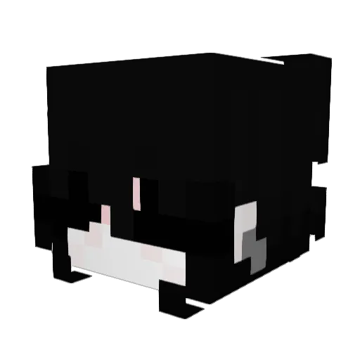 Senimental Minecraft avatar head, 3D render