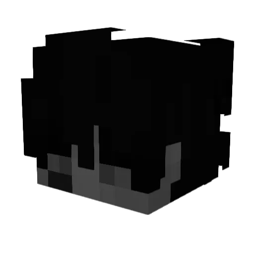 Senior Minecraft avatar head, 3D render