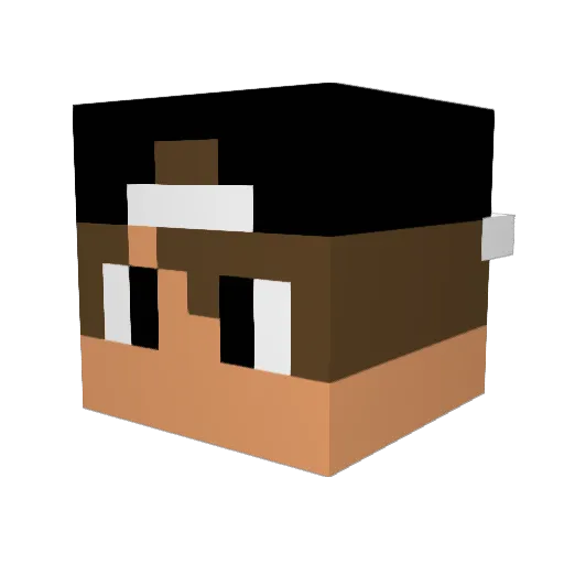 SeniorOrti Minecraft avatar head, 3D render