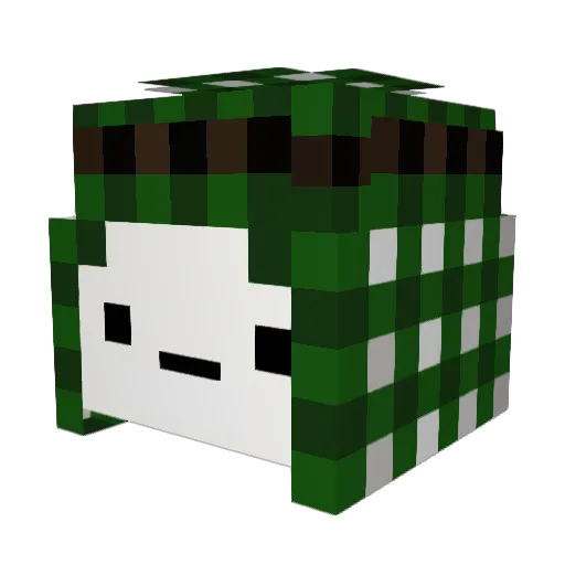 Senior_Blanco Minecraft avatar head, 3D render