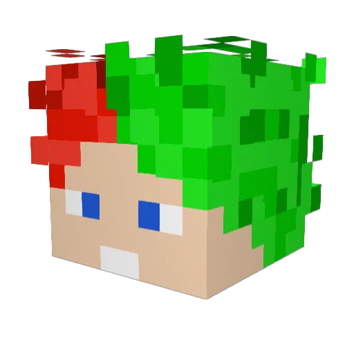 Senixity Minecraft avatar head, 3D render