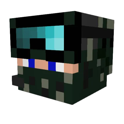 SenjieT Minecraft avatar head, 3D render