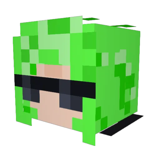 SenjorWeeb Minecraft avatar head, 3D render