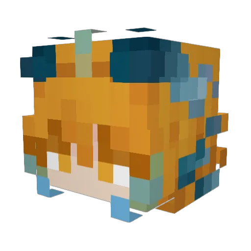 Senjoto Minecraft avatar head, 3D render