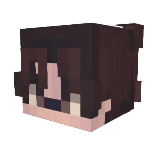 SenjuNara Minecraft avatar head, 3D render