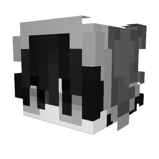 SenjumarusDog Minecraft avatar head, 3D render