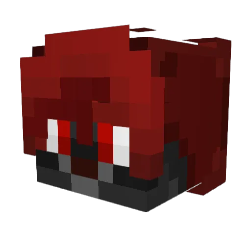 Senkento Minecraft avatar head, 3D render
