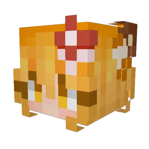 Senko Minecraft avatar head, 3D render