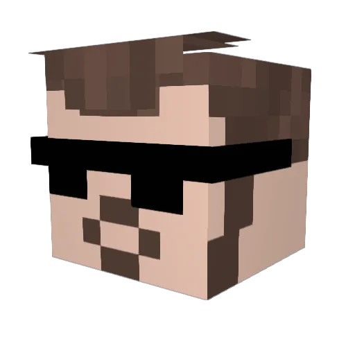SenkoMC Minecraft avatar head, 3D render
