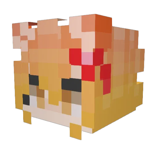 Senko_san_23 Minecraft avatar head, 3D render