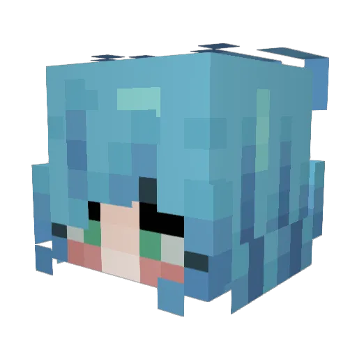 Senkoma_13 Minecraft avatar head, 3D render
