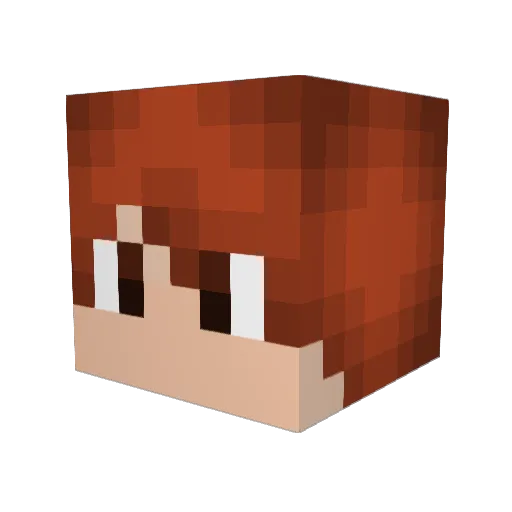Senmat1 Minecraft avatar head, 3D render