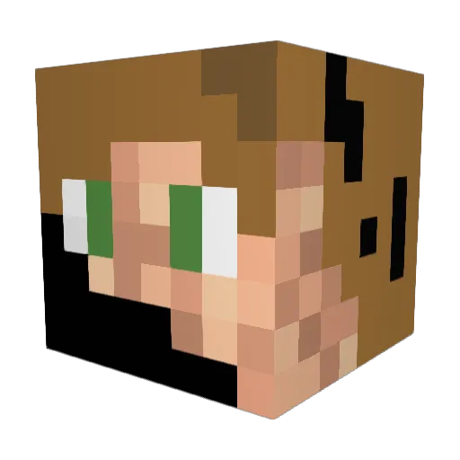 Senna_vd Minecraft avatar head, 3D render