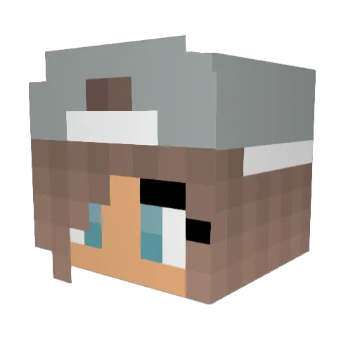 Sennaaxo Minecraft avatar head, 3D render