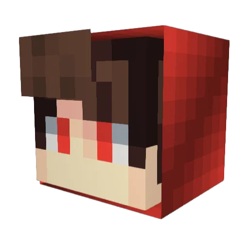 SenneDR Minecraft avatar head, 3D render