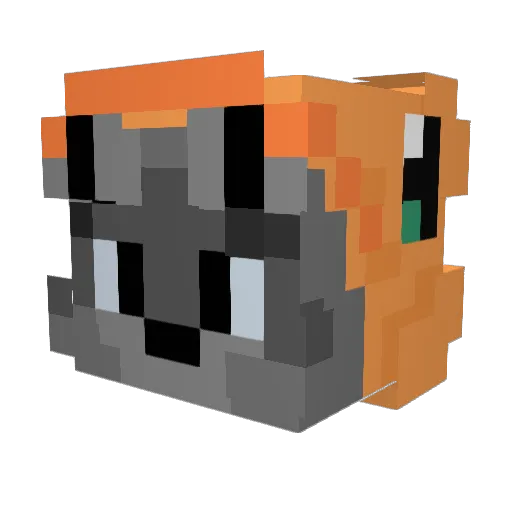 Sennins Minecraft avatar head, 3D render