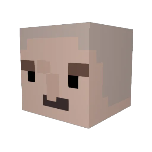 Sennuuhh Minecraft avatar head, 3D render