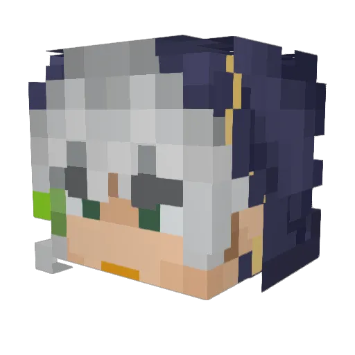 SenoQ Minecraft avatar head, 3D render