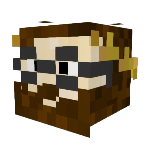 SenorBueno2015 Minecraft avatar head, 3D render