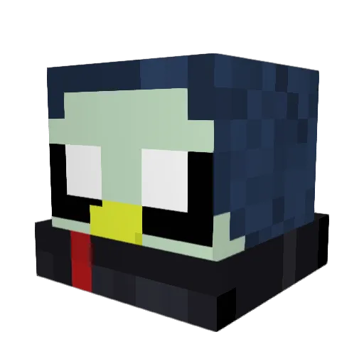 SenorDommy Minecraft avatar head, 3D render