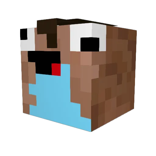 SenorPotatoes21 Minecraft avatar head, 3D render