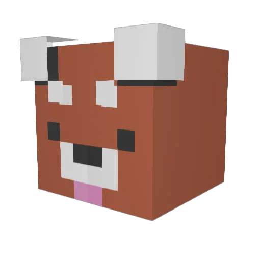 SenorSoy Minecraft avatar head, 3D render