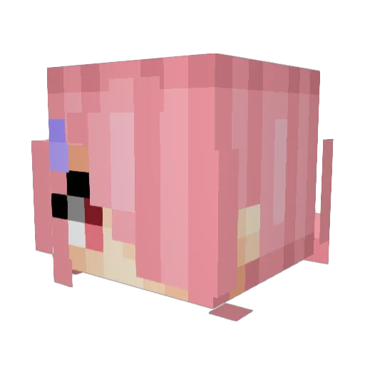 Senpachi Minecraft avatar head, 3D render