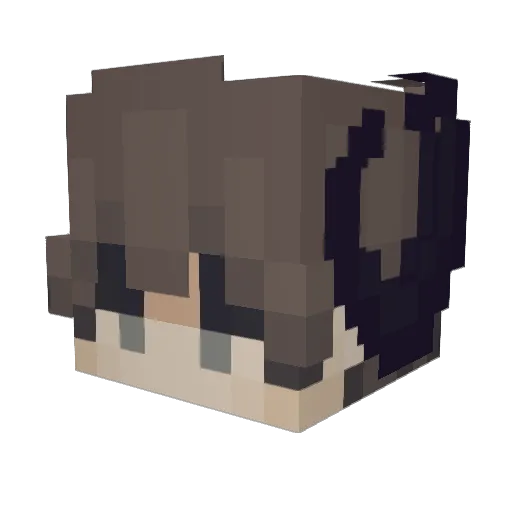 Senpai069 Minecraft avatar head, 3D render
