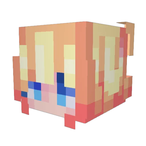 SenpaiCanFly Minecraft avatar head, 3D render