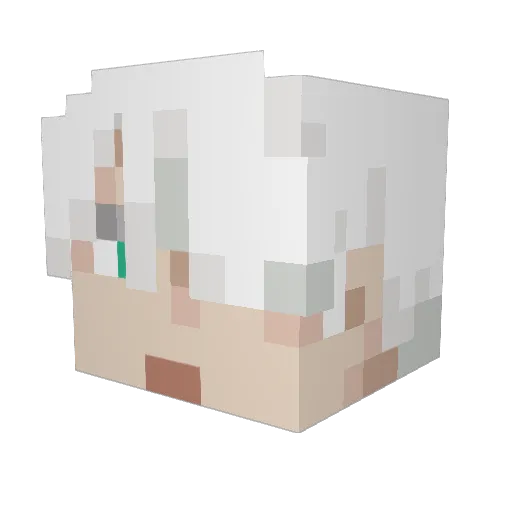SenpaiNiko Minecraft avatar head, 3D render