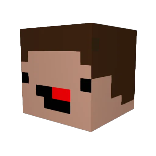 SenpaiNoHentia Minecraft avatar head, 3D render