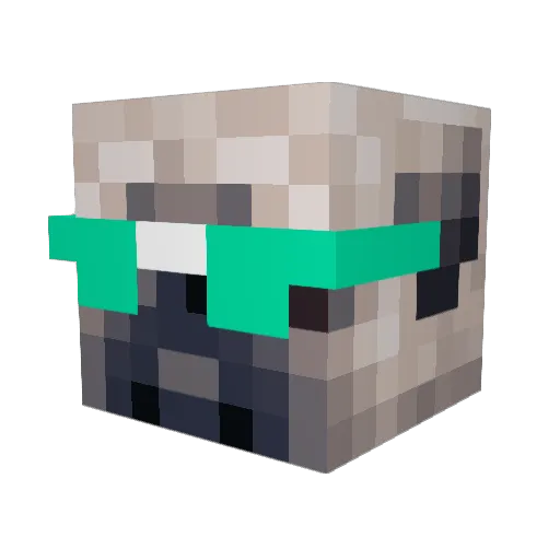 SenpaiPugs Minecraft avatar head, 3D render
