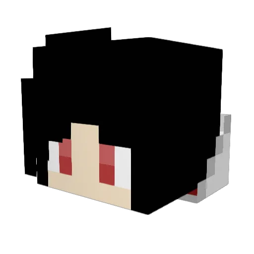 SenpaiShortie Minecraft avatar head, 3D render