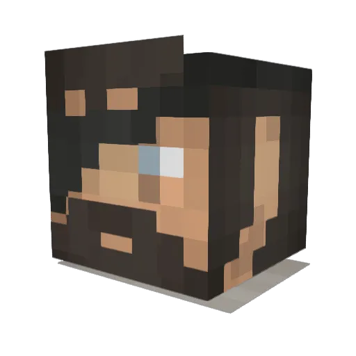Senpai_Moose Minecraft avatar head, 3D render
