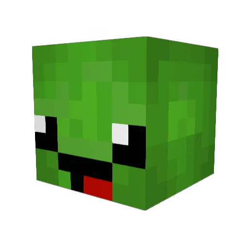 Senpaigm Minecraft avatar head, 3D render