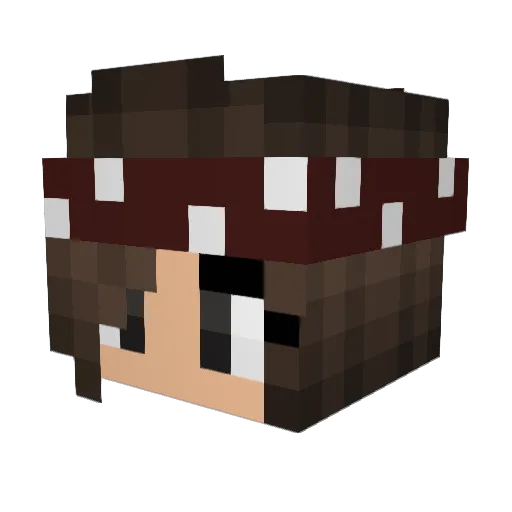 Senpaimon Minecraft avatar head, 3D render