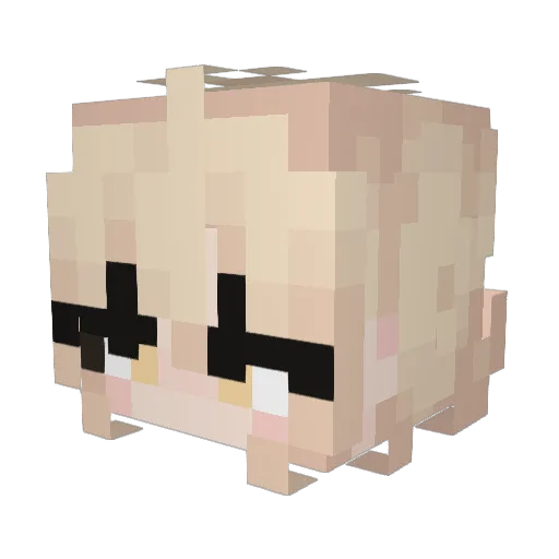 Senpapipie Minecraft avatar head, 3D render