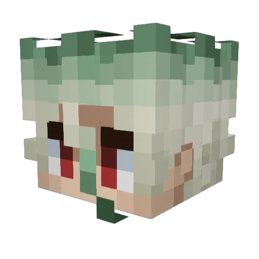 Senpi9B Minecraft avatar head, 3D render