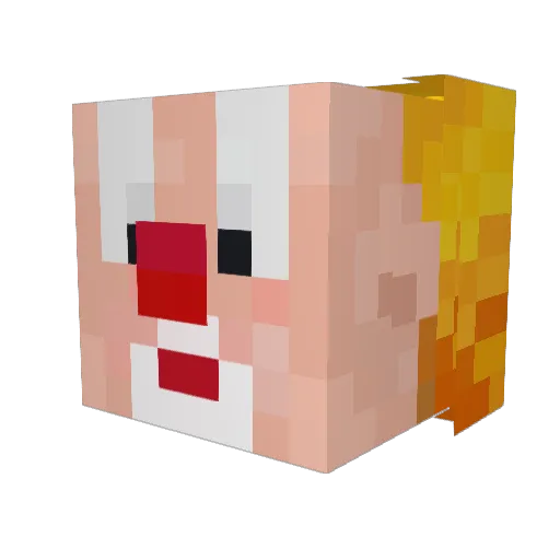 Senrius Minecraft avatar head, 3D render