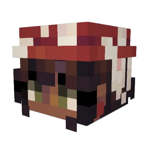 SenryMemorys Minecraft avatar head, 3D render