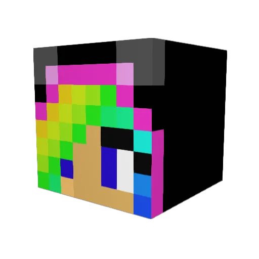 Sensaimaster Minecraft avatar head, 3D render