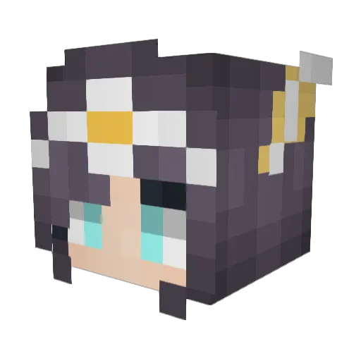 SensationalWig Minecraft avatar head, 3D render