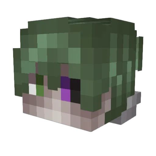 SenseiCinar Minecraft avatar head, 3D render