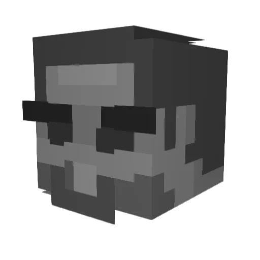 SenseiFoodxD Minecraft avatar head, 3D render
